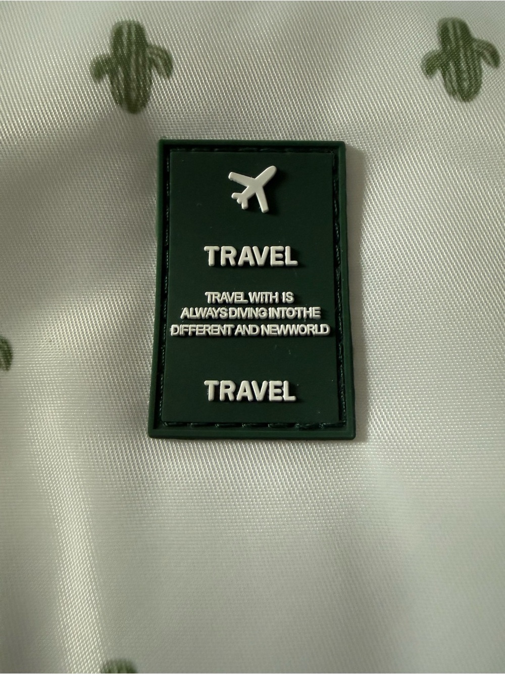 ravel White Travel Pouch with Green Cactus Print - Picture 5 of 6